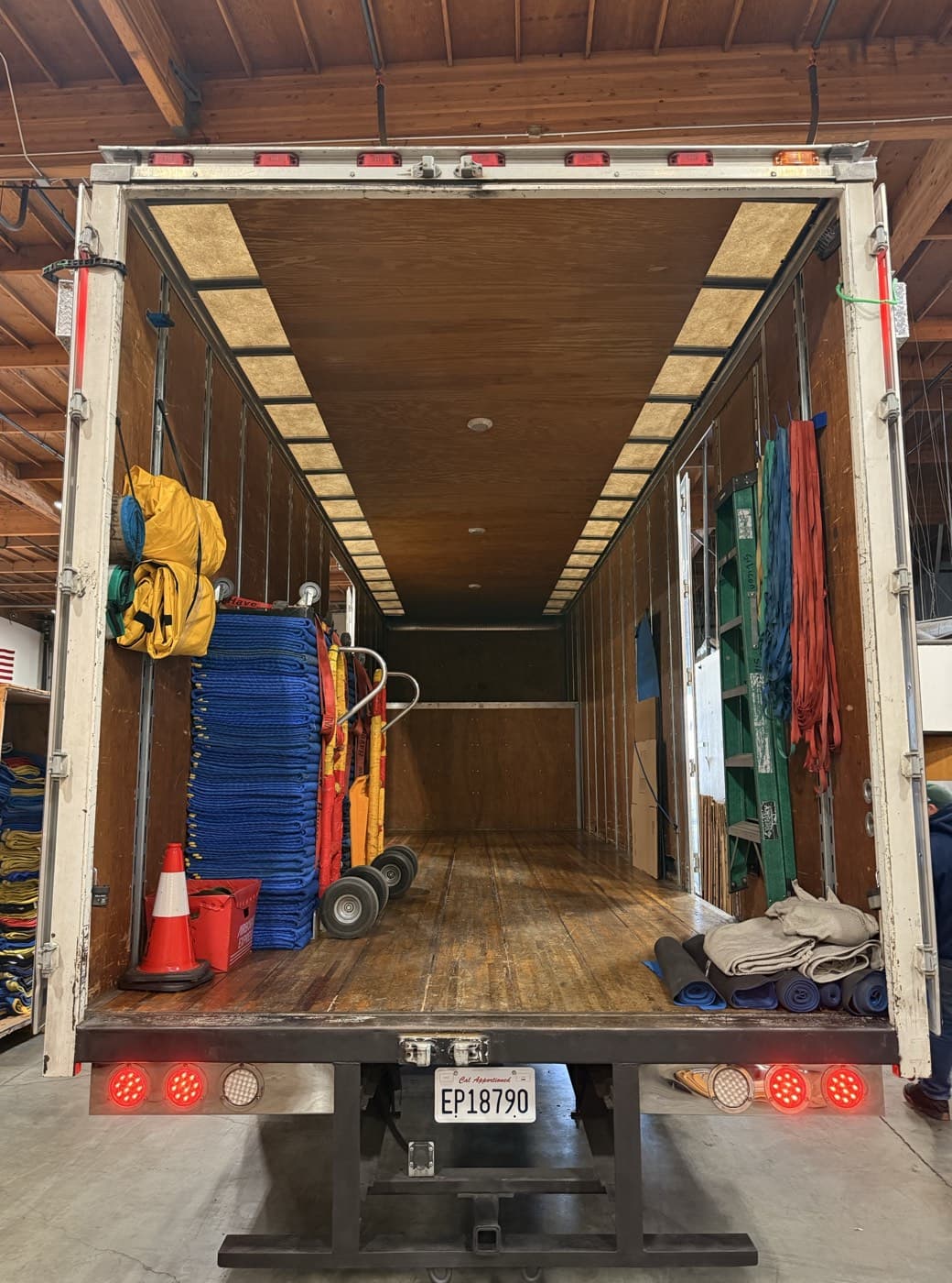 SVM truck interior loaded and ready for an interstate departure